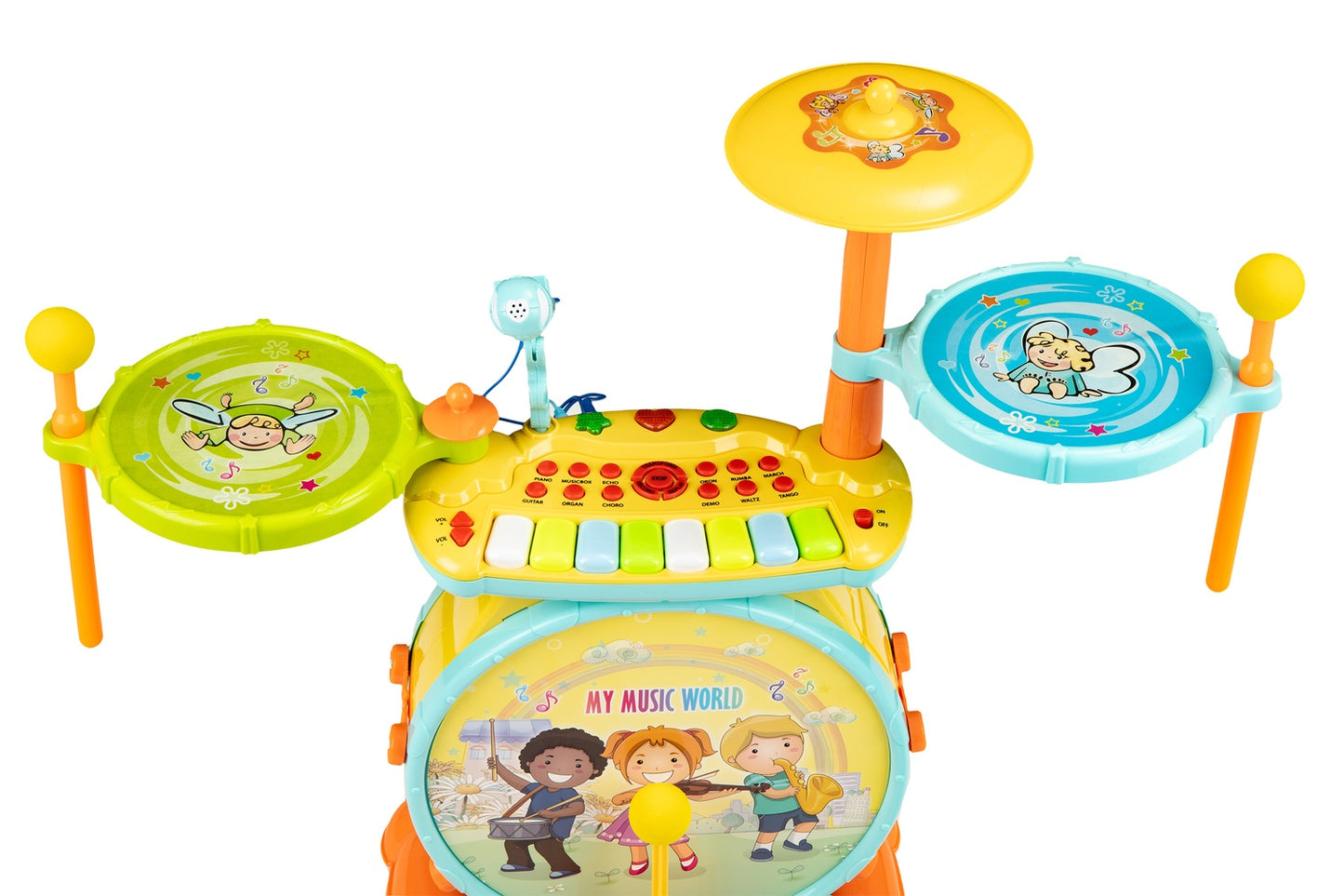 Organ drums 2in1 karaoke microphone mp3 LED
