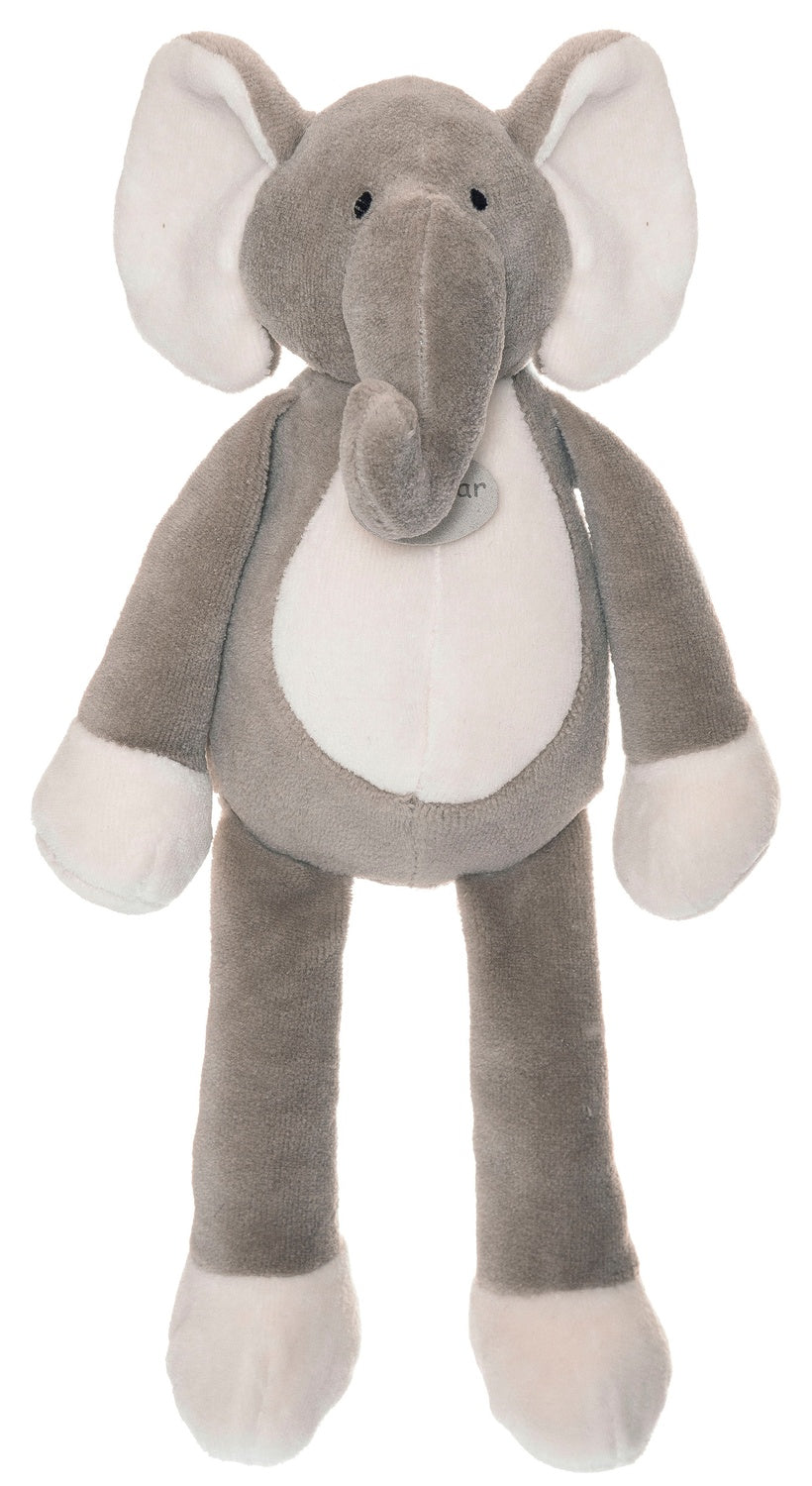 Organic Cotton Elephant Plush Toy, 31cm, Machine Washable