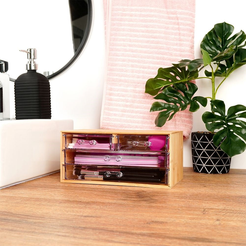Organizer with Four Drawers on Three Levels