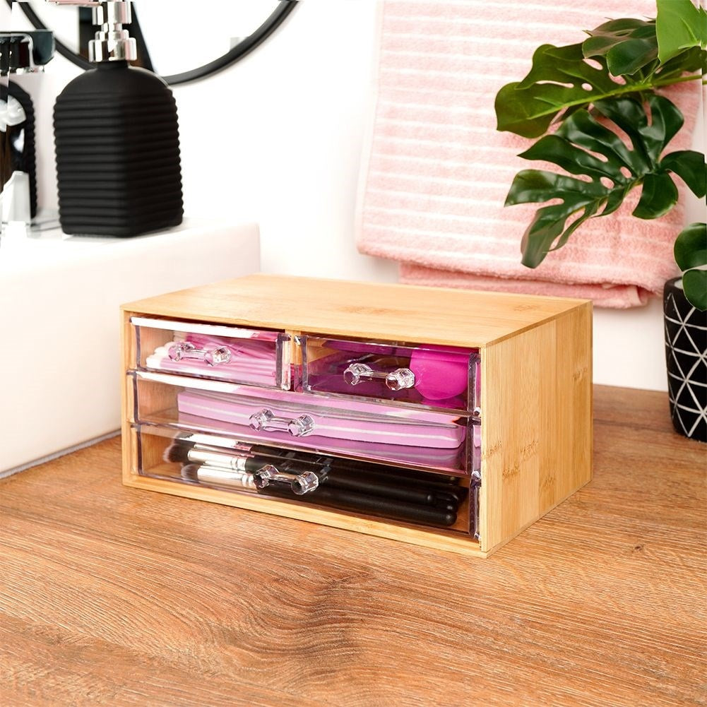 Organizer with Four Drawers on Three Levels