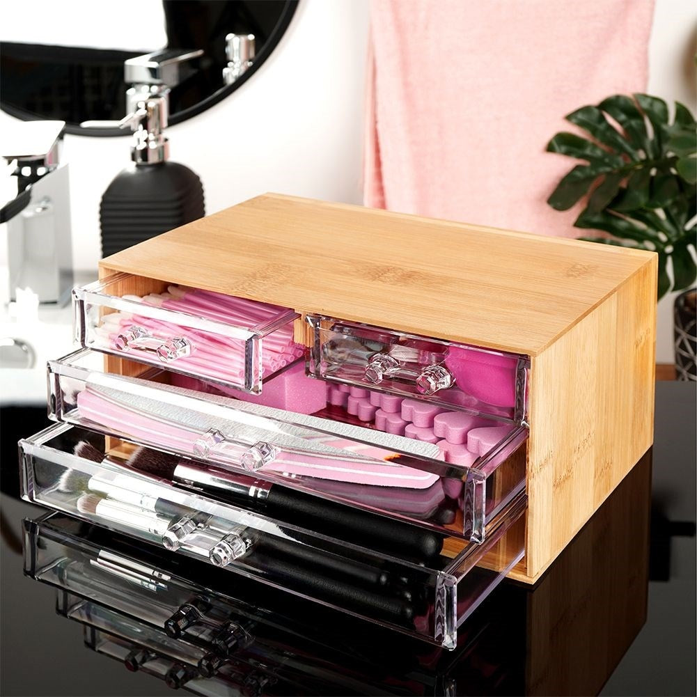 Organizer with Four Drawers on Three Levels