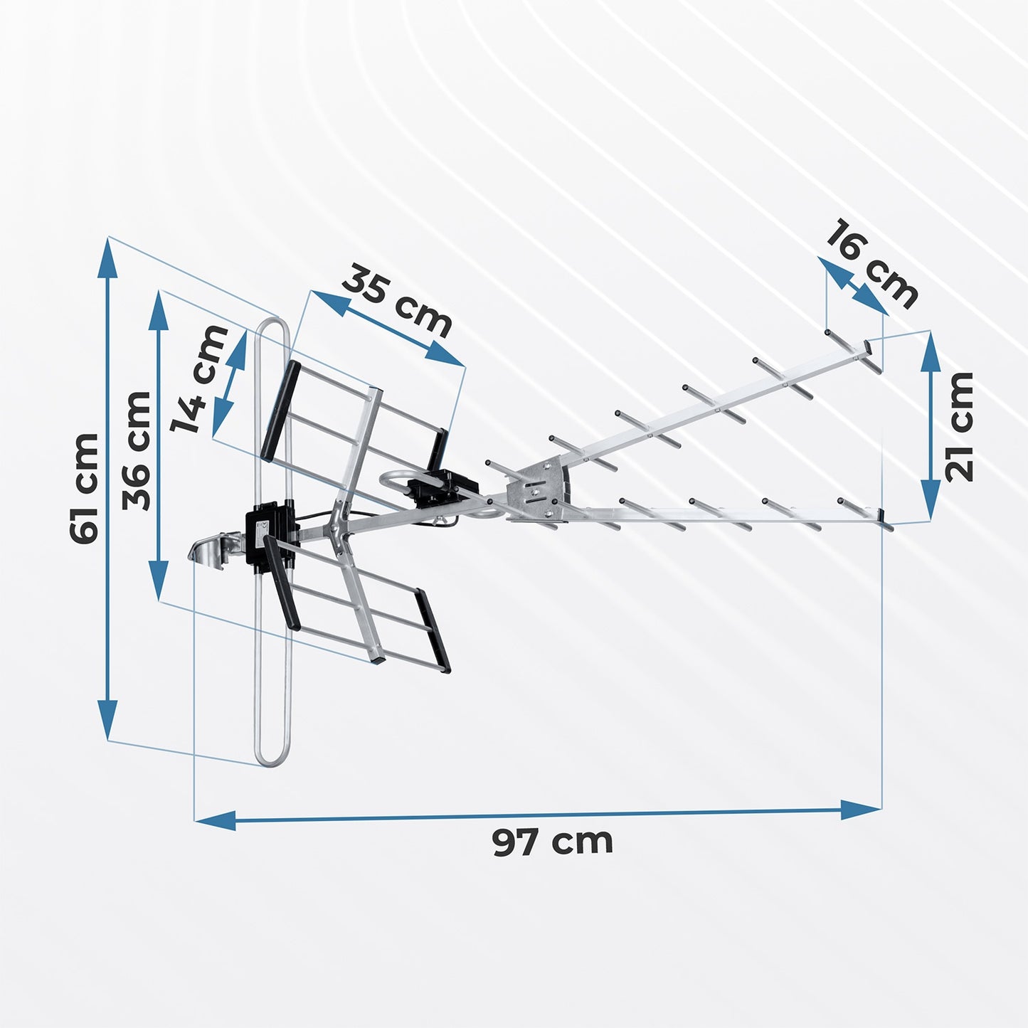Outdoor Directional TV Antenna Ultra HD 4K
