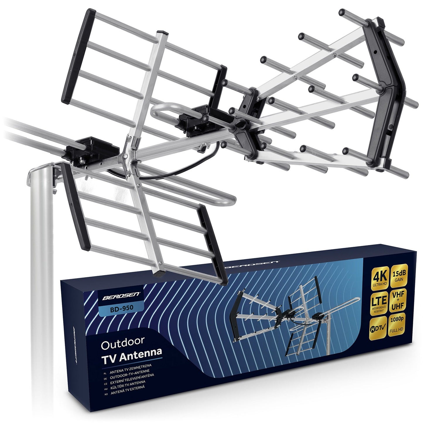 Outdoor Directional TV Antenna Ultra HD 4K