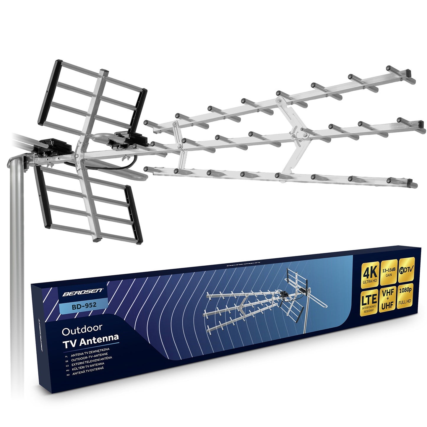 Outdoor Directional TV Antenna, Ultra HD 4K Reception