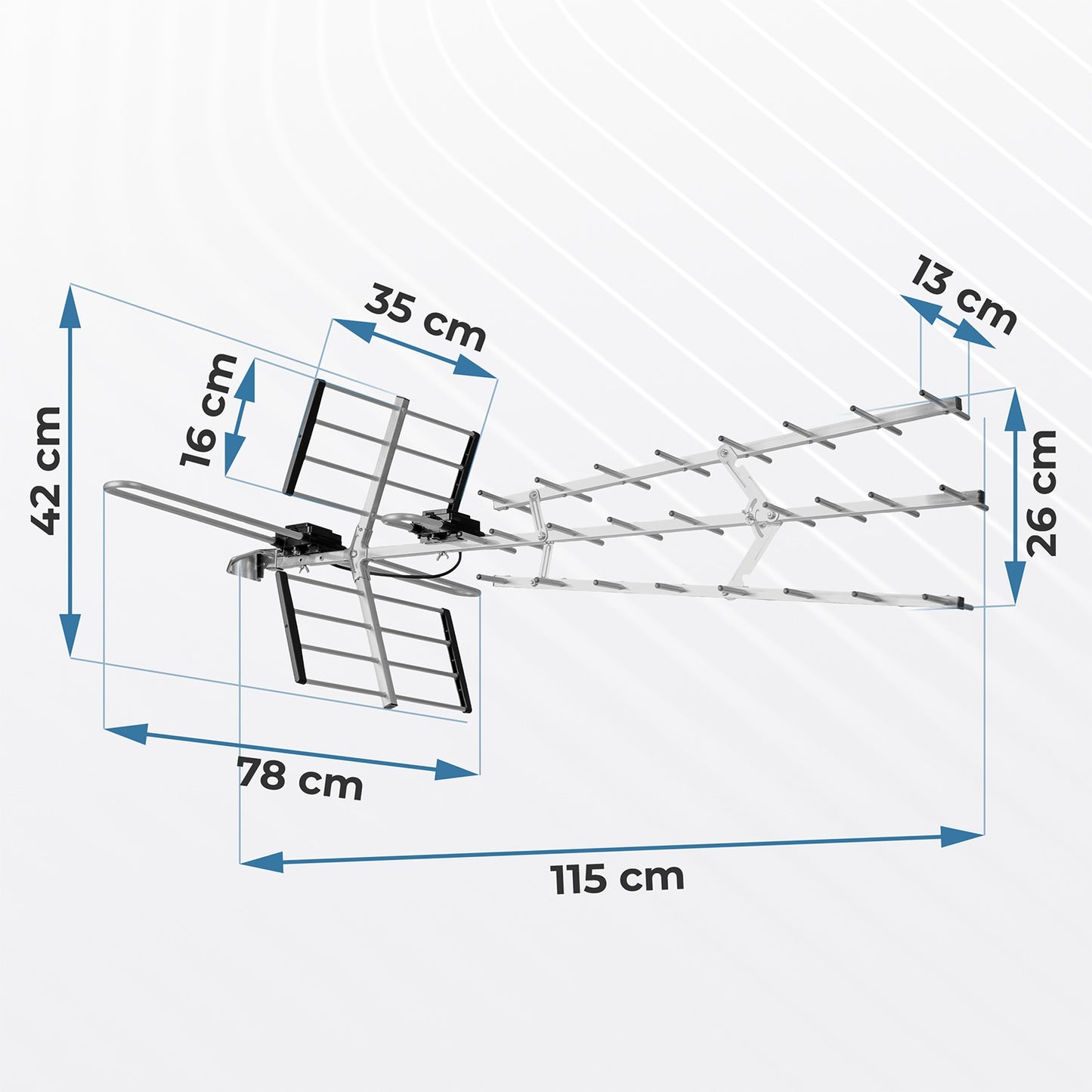 Outdoor Directional TV Antenna, Ultra HD 4K Reception