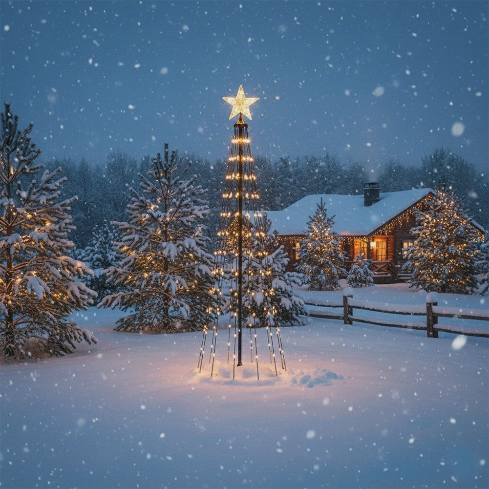 Outdoor LED Christmas Cone Tree, 3m, 550 Lights, Remote
