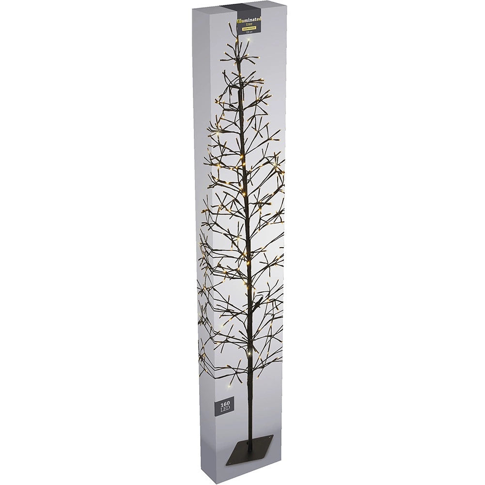 Outdoor LED Twig Tree, 280 Lights, 150 cm, Metal Base