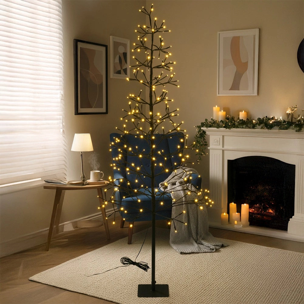 Outdoor LED Twig Tree, 280 Lights, 150 cm, Metal Base