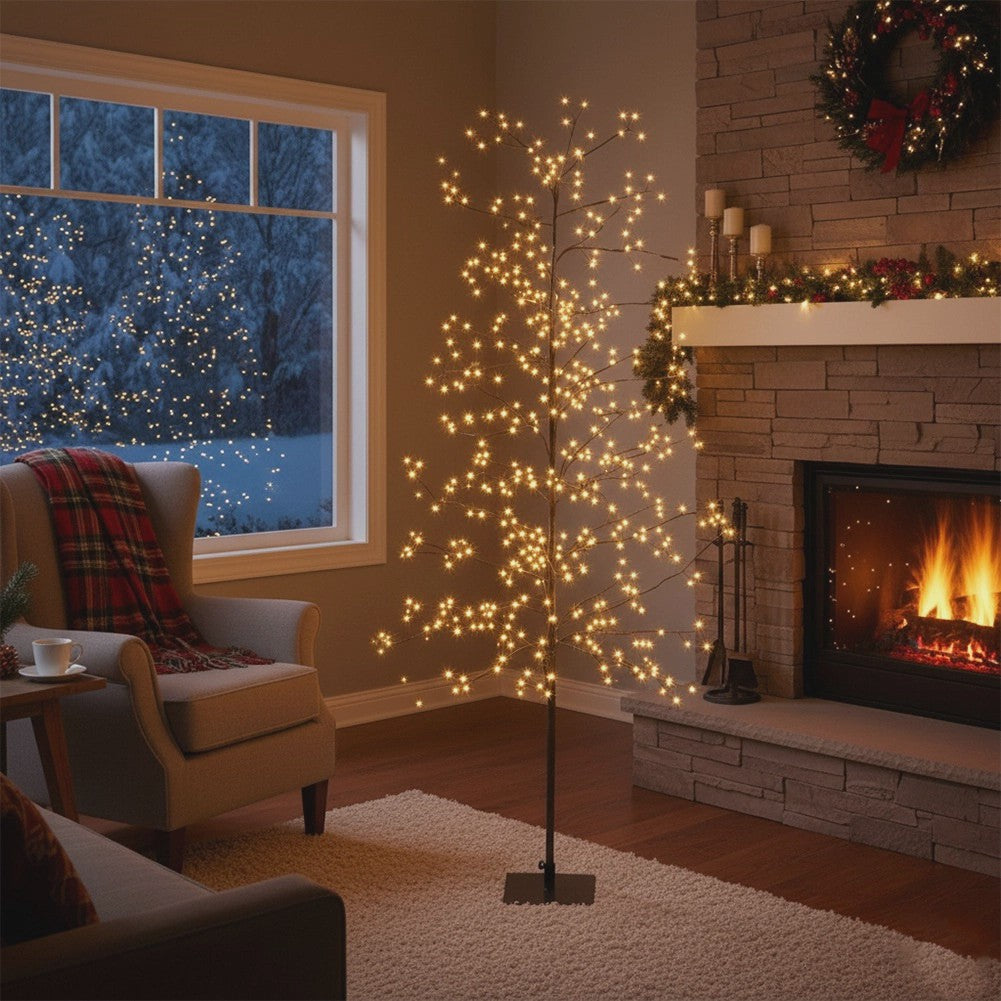 Outdoor LED Twig Tree with Lights, 150 cm, Timer
