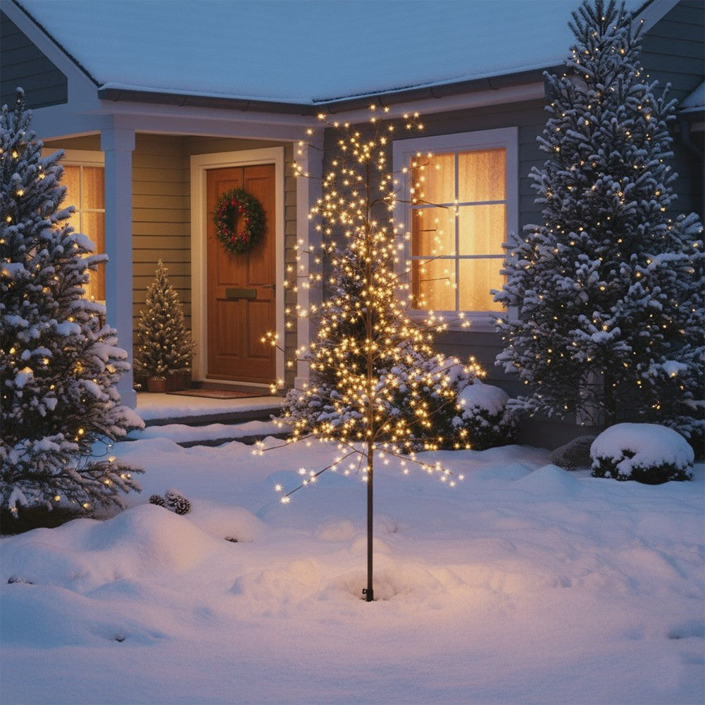 Outdoor LED Twig Tree with Lights, 150 cm, Timer
