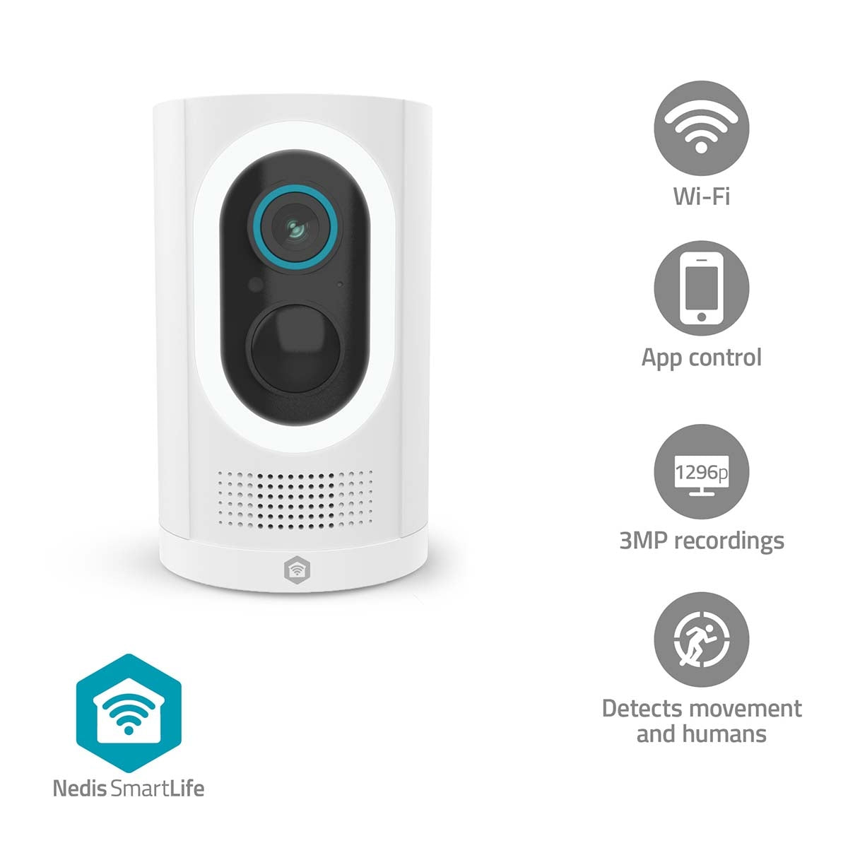Outdoor Wi-Fi Camera, 3MP HD, Night Vision, IP65, 6-Month Battery