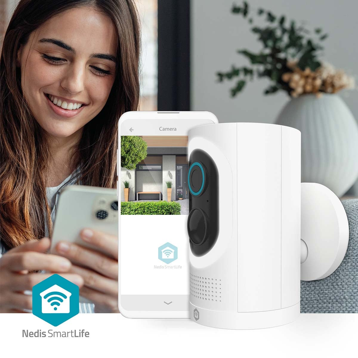 Outdoor Wi-Fi Camera, 3MP HD, Night Vision, IP65, 6-Month Battery