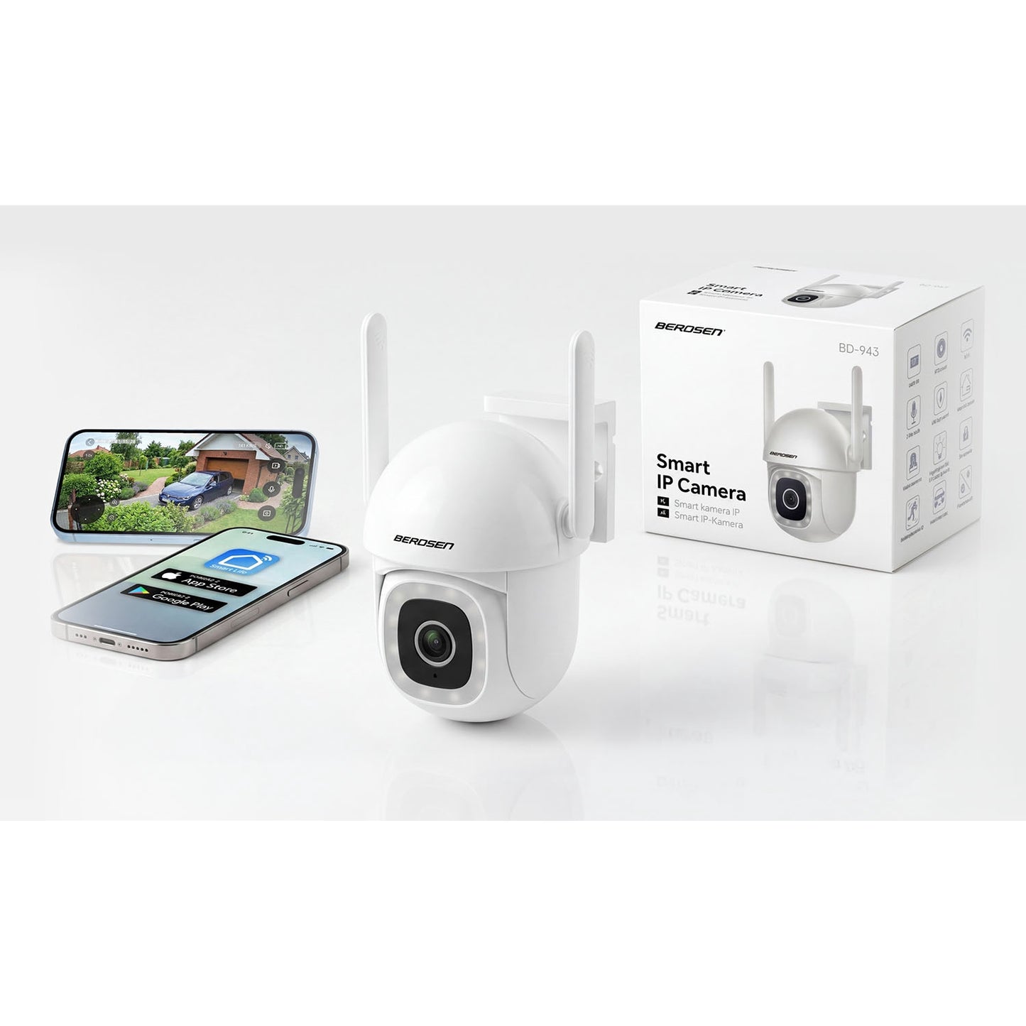 Outdoor WiFi IP Camera, 5MP, PTZ, Night Vision