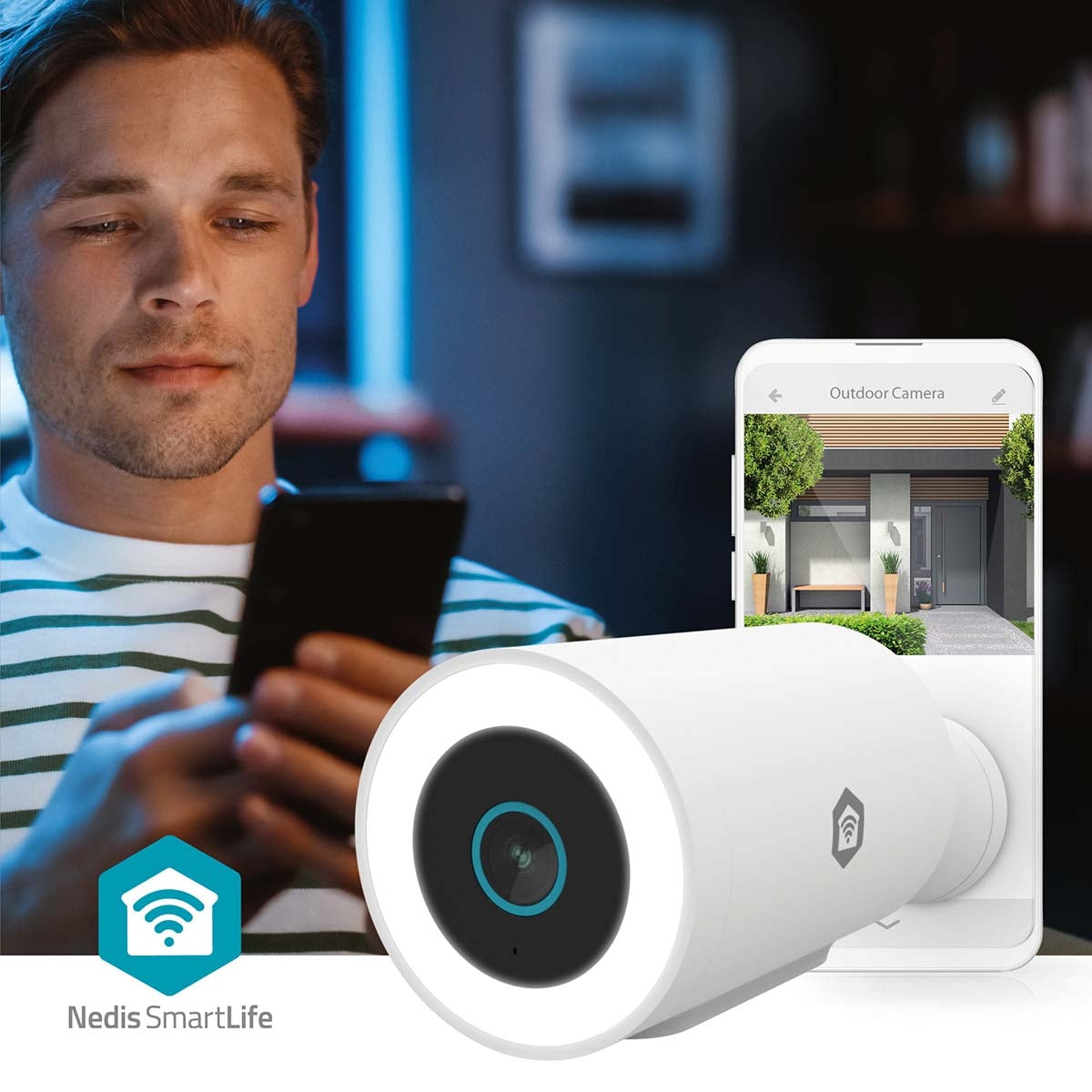 Outdoor Wi-Fi Security Camera, 3MP HD, Night Vision, IP65