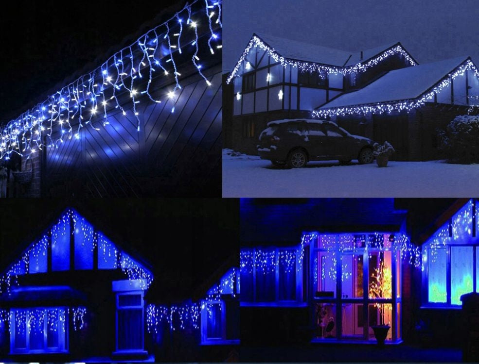 Outdoor decorative Christmas lights 500pcs LED 19m curtain