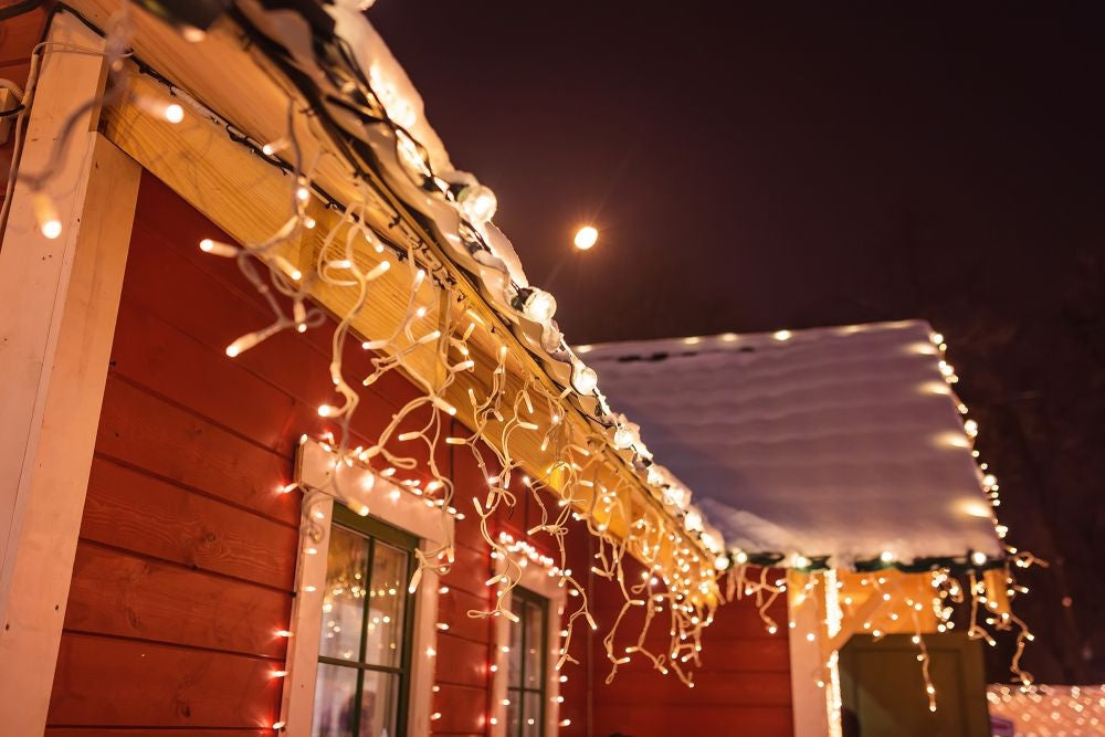 Outdoor decorative Christmas lights 500pcs LED 19m curtain