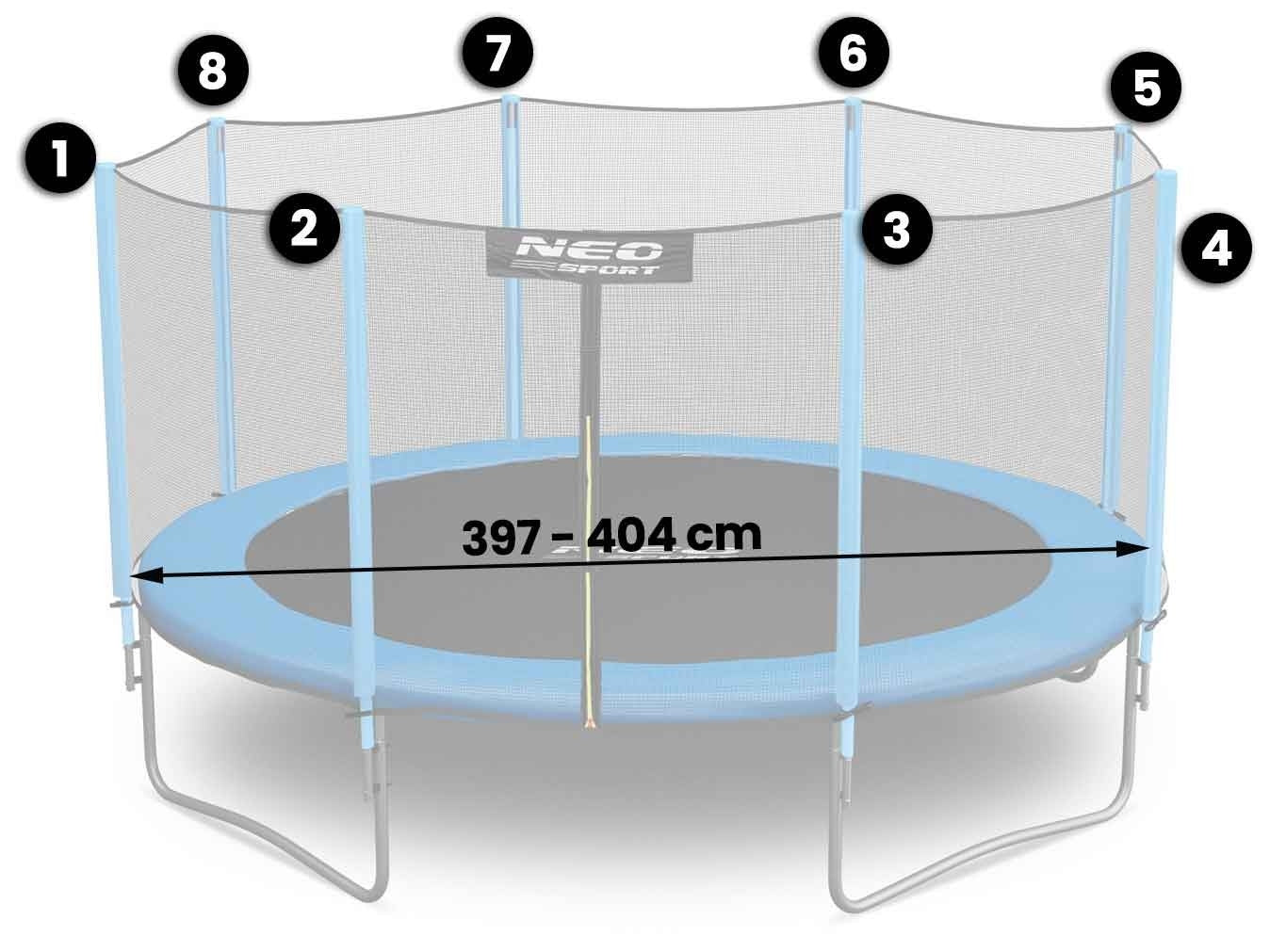 Outdoor net for 404 cm 13FT Neo-Sport trampoline