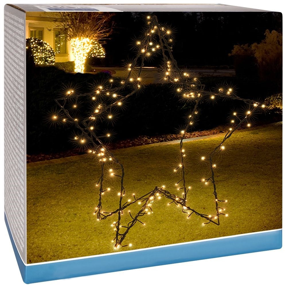 Outdoor star with 130 LEDs: Perfect Christmas decoration outside
