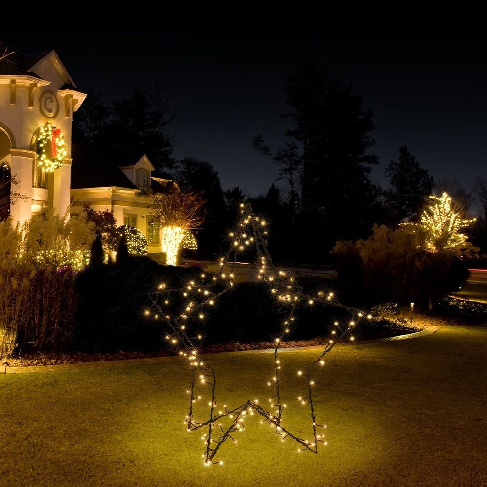 Outdoor star with 130 LEDs: Perfect Christmas decoration outside