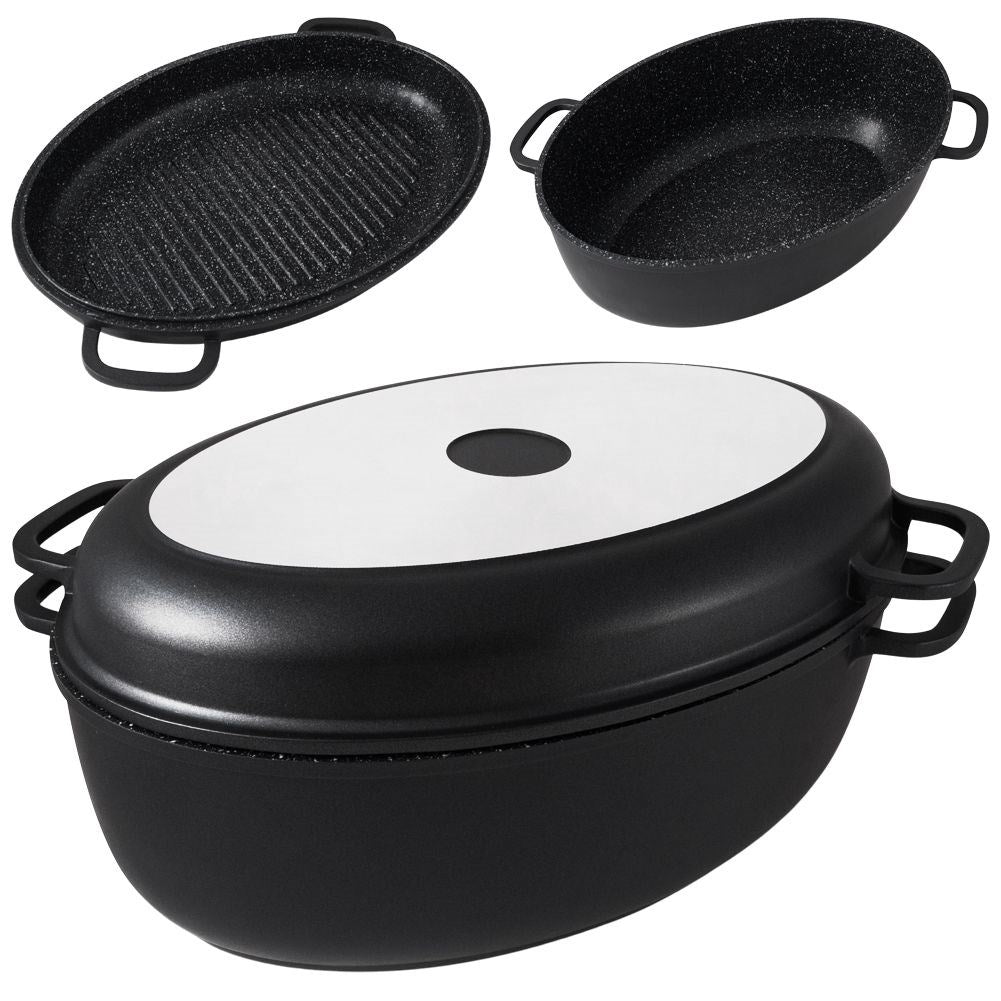 Oval Baking Form with Non-Stick Granite Coating, Perfect for Oven