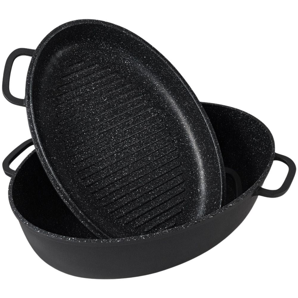 Oval Baking Form with Non-Stick Granite Coating, Perfect for Oven