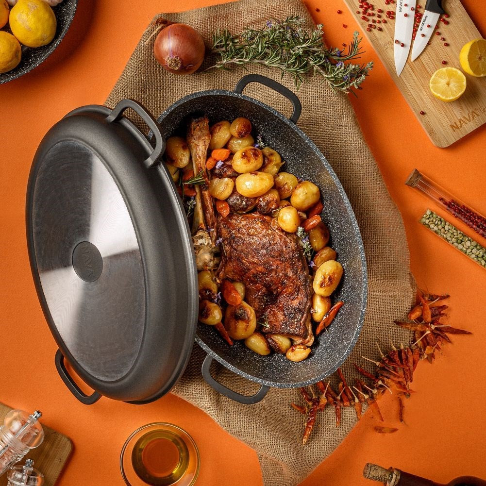 Oval Baking Form with Non-Stick Granite Coating, Perfect for Oven