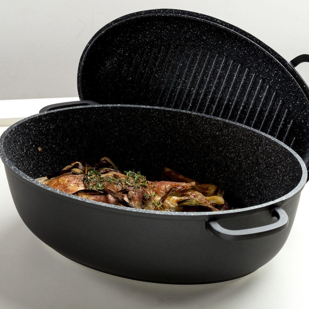 Oval Baking Form with Non-Stick Granite Coating, Perfect for Oven