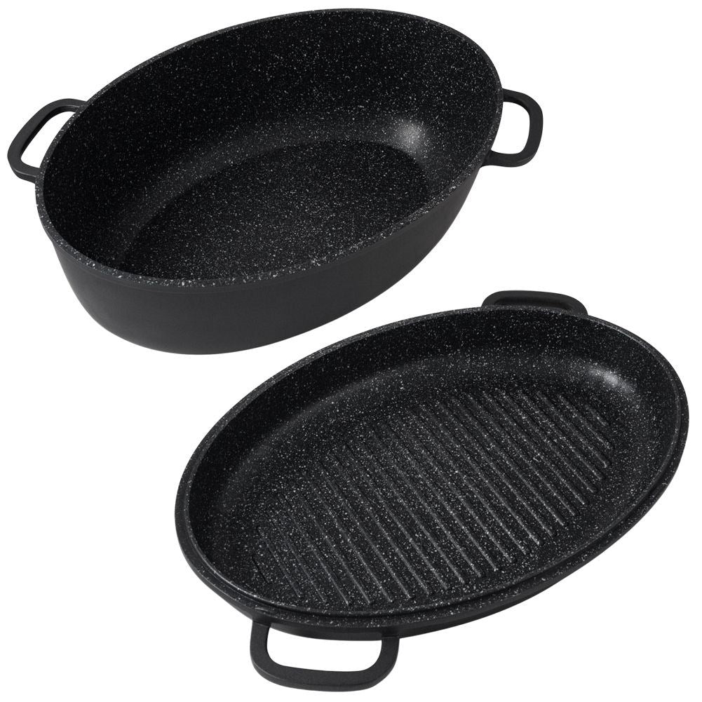Oval Baking Form with Non-Stick Granite Coating, Perfect for Oven