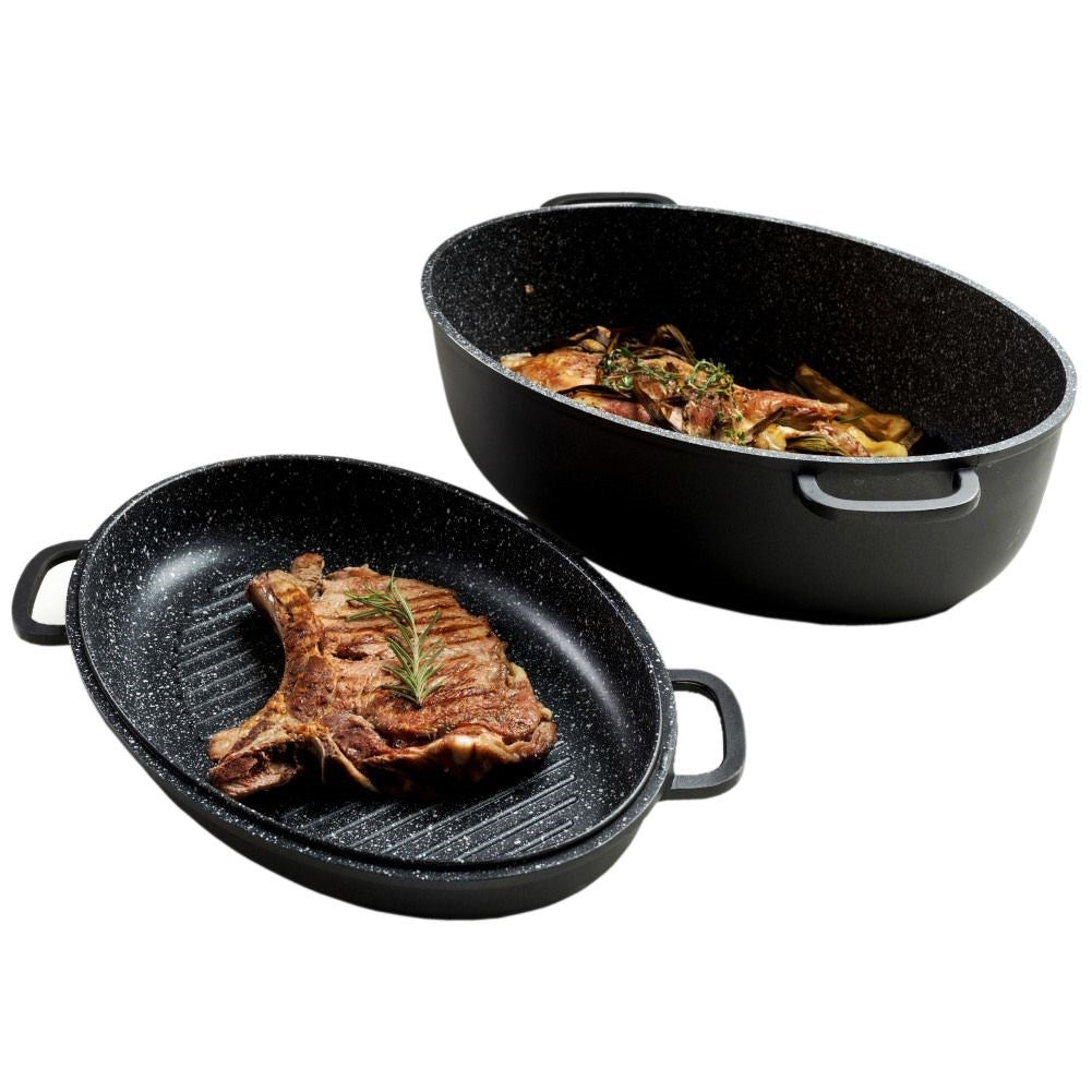 Oval Baking Form with Non-Stick Granite Coating, Perfect for Oven