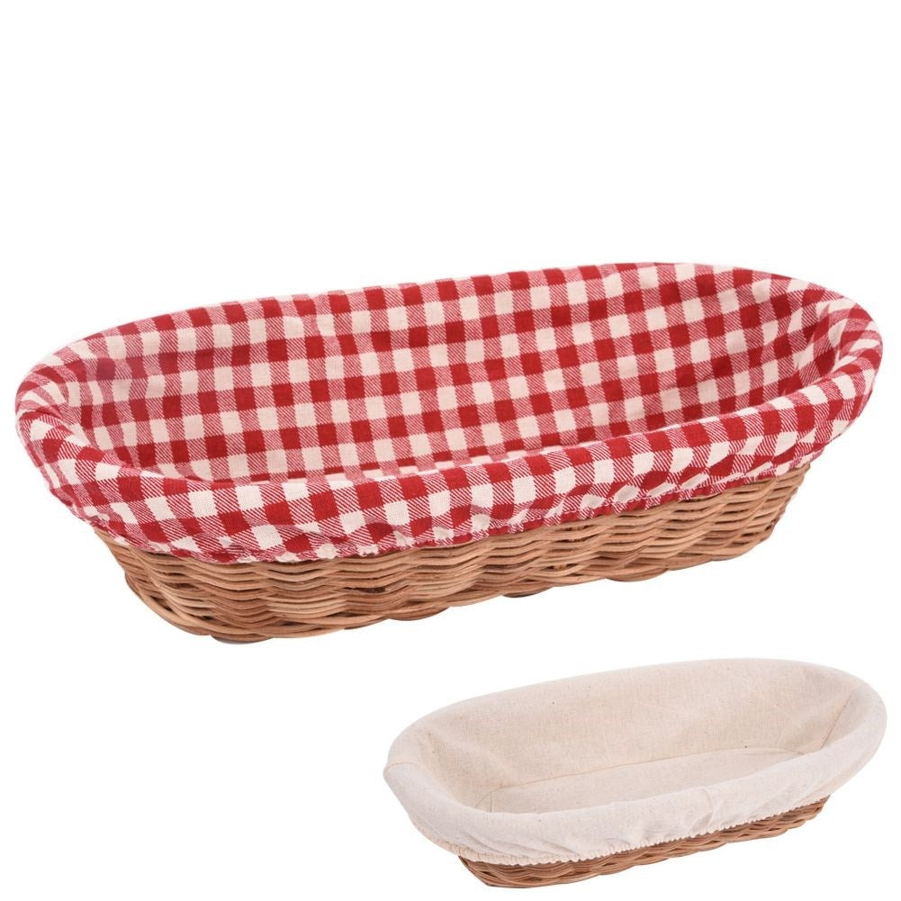 Oval bread basket in rattan for bread and snacks