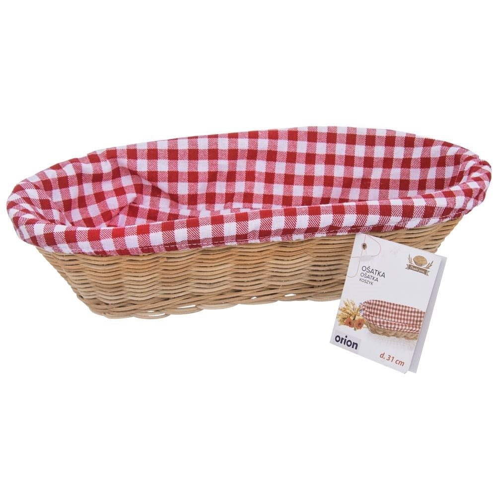 Oval bread basket in rattan for bread and snacks