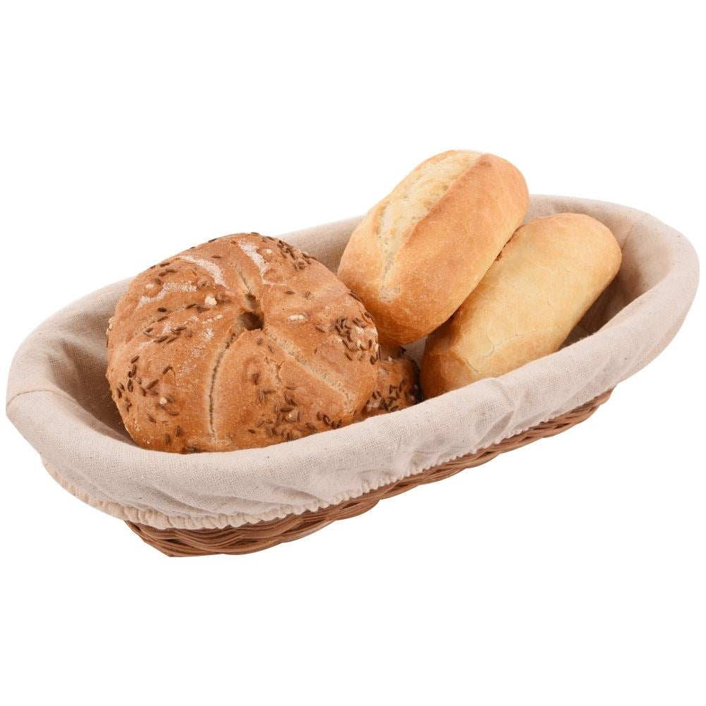 Oval bread basket in rattan for bread and snacks