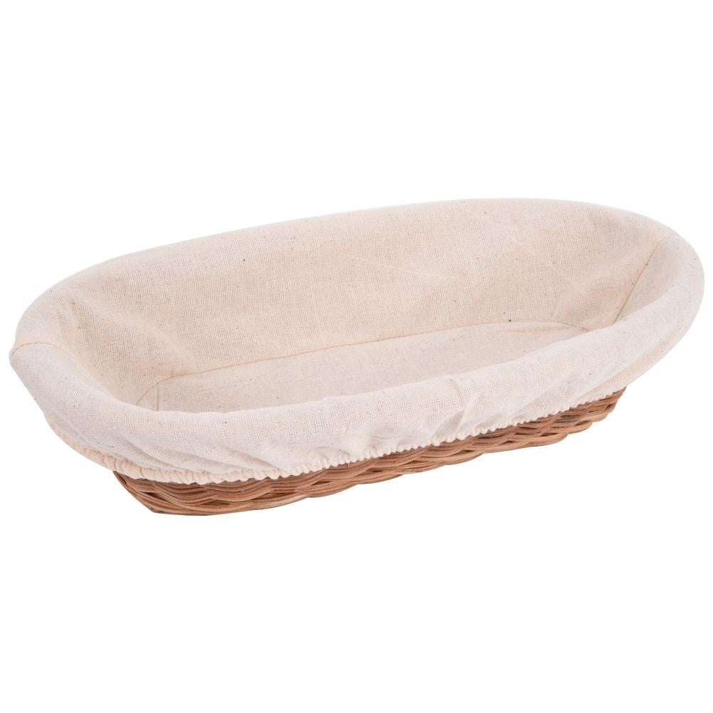 Oval bread basket in rattan for bread and snacks