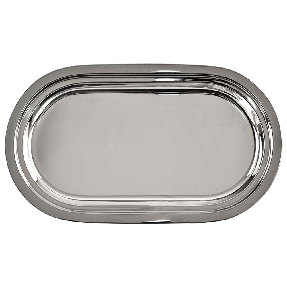 Oval serving tray for sandwiches, snacks and cakes
