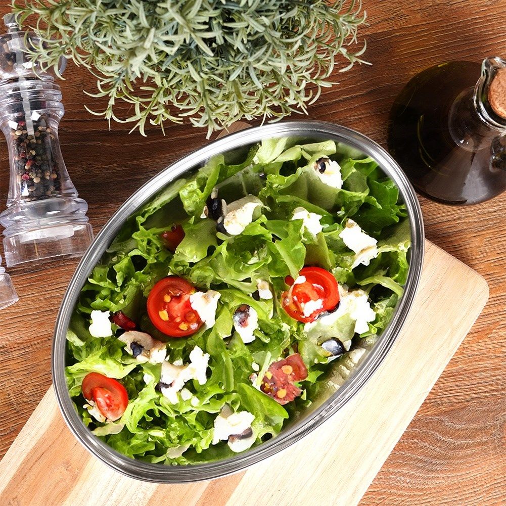 Oval-shaped bowl for dishes, snacks and appetizers