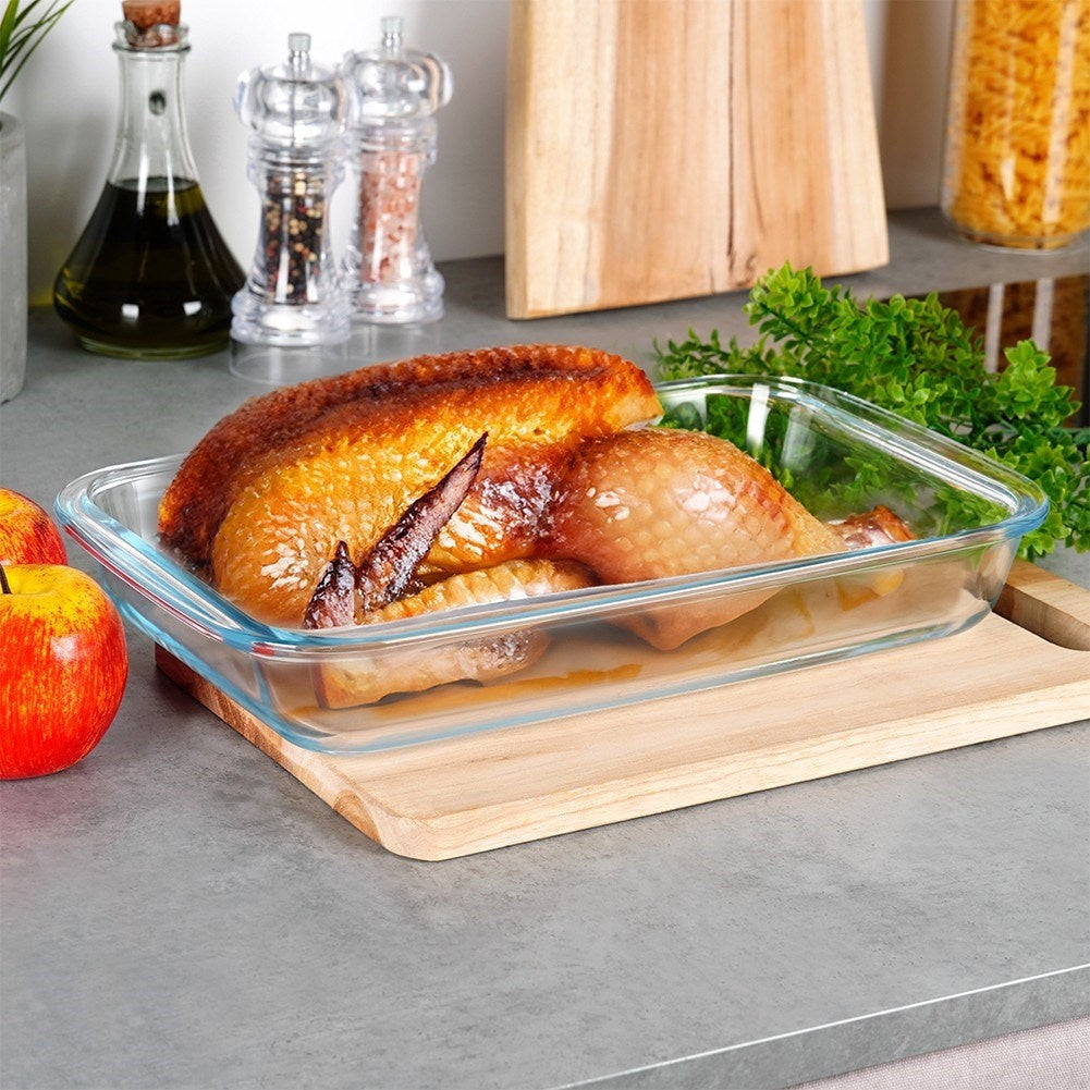 Oven form for baking and cooking in borosilicate glass