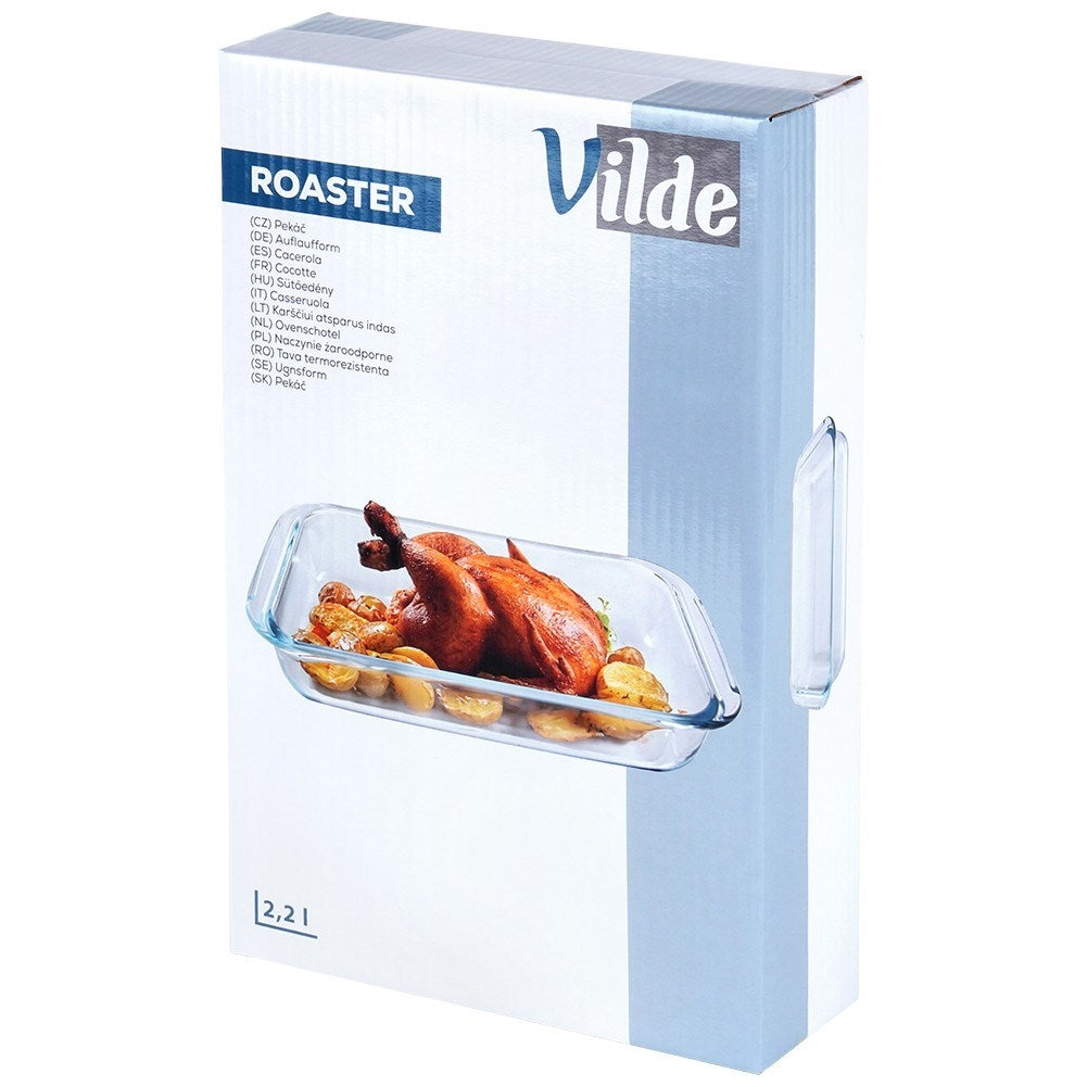 Oven form for baking and cooking in borosilicate glass