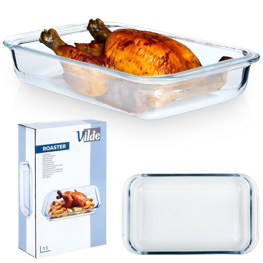 Oven form in Tempered Borosilicate glass - Dishwasher safe