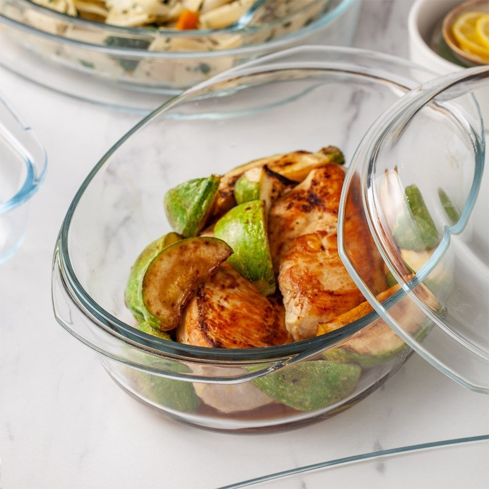 Oven form in durable glass, dishwasher safe