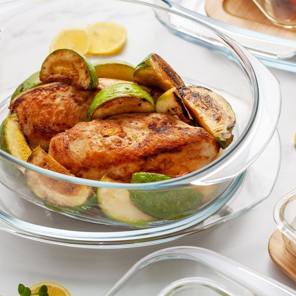 Oven form in durable glass, dishwasher safe
