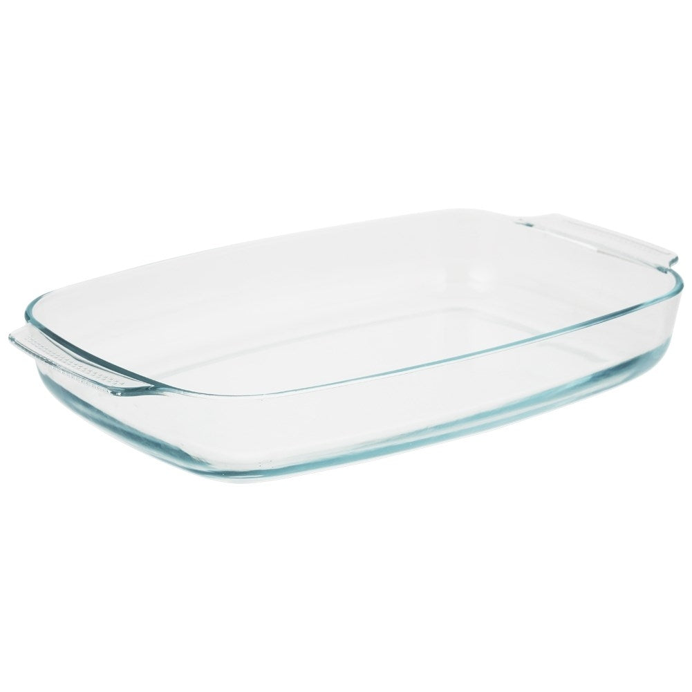 Oven form in heat-resistant borosilicate glass for baking and cooking