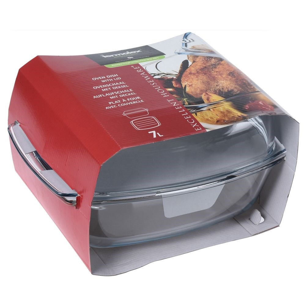 Oven form in heat-resistant glass