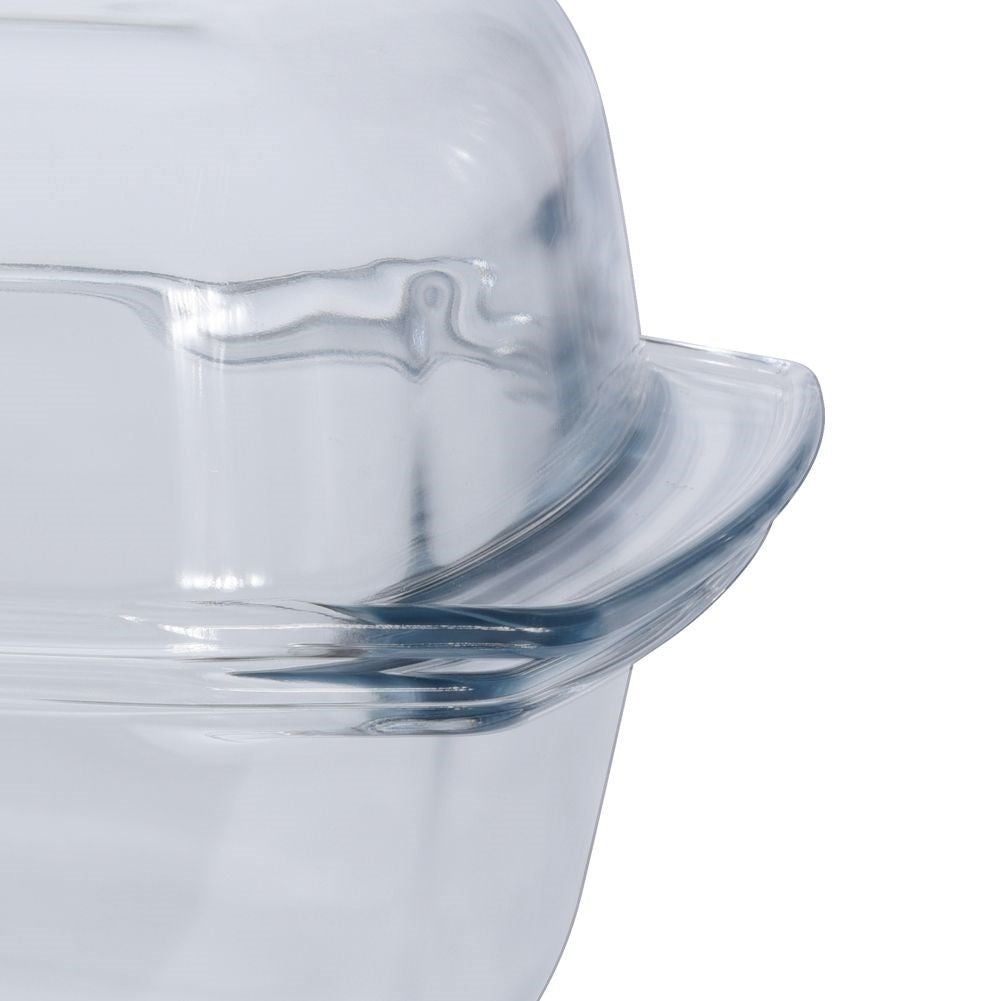 Oven form in heat-resistant glass