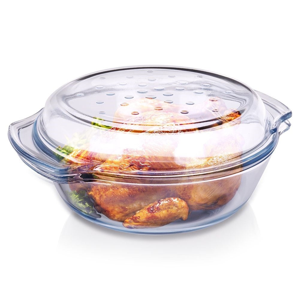 Oven form in heat-resistant glass for baking and cooking