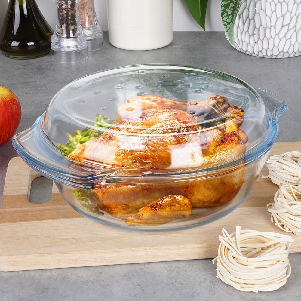 Oven form in heat-resistant glass for baking and cooking