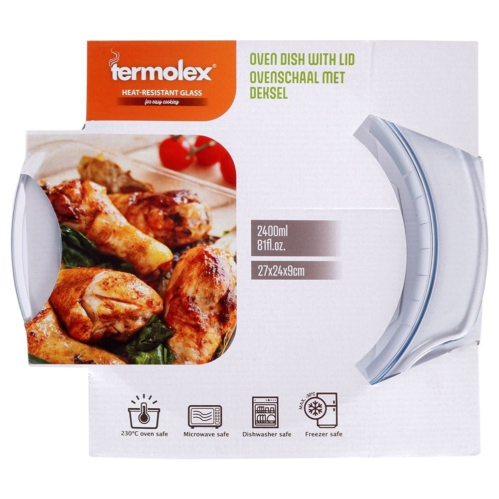 Oven form in heat-resistant glass for baking and cooking