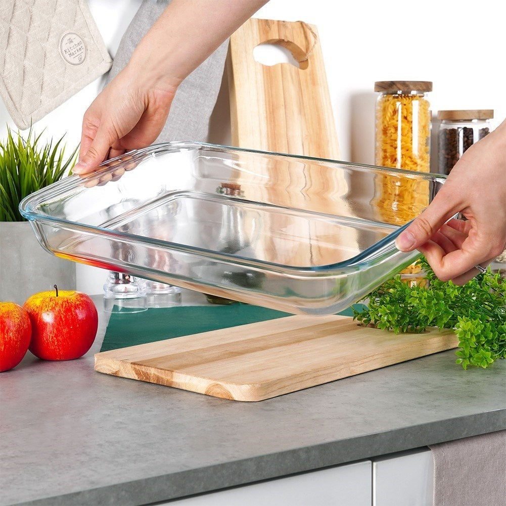 Ovenproof form in heat-resistant borosilicate glass