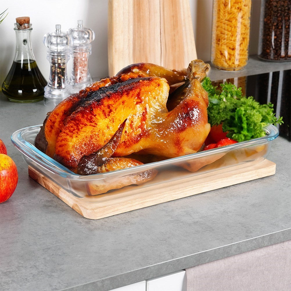 Ovenproof form in heat-resistant borosilicate glass
