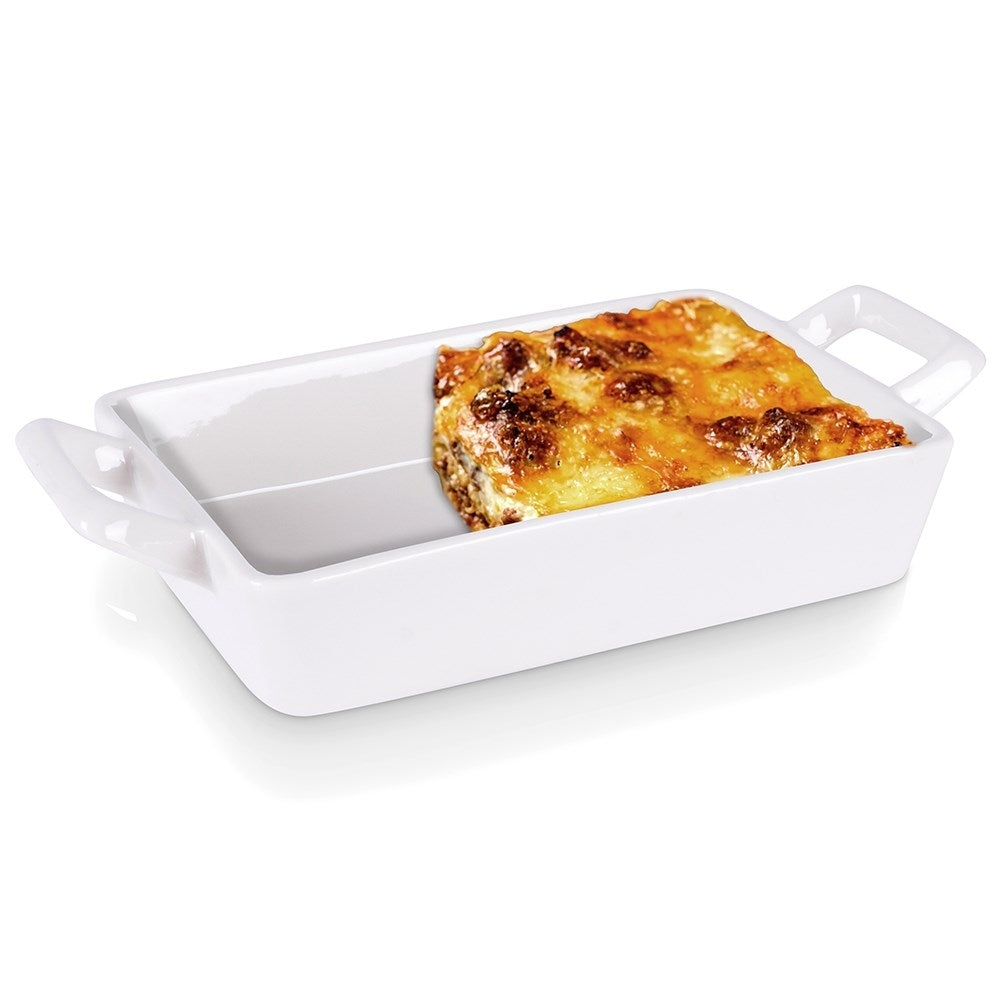 Ovenproof porcelain dish for lasagna, gratins and desserts