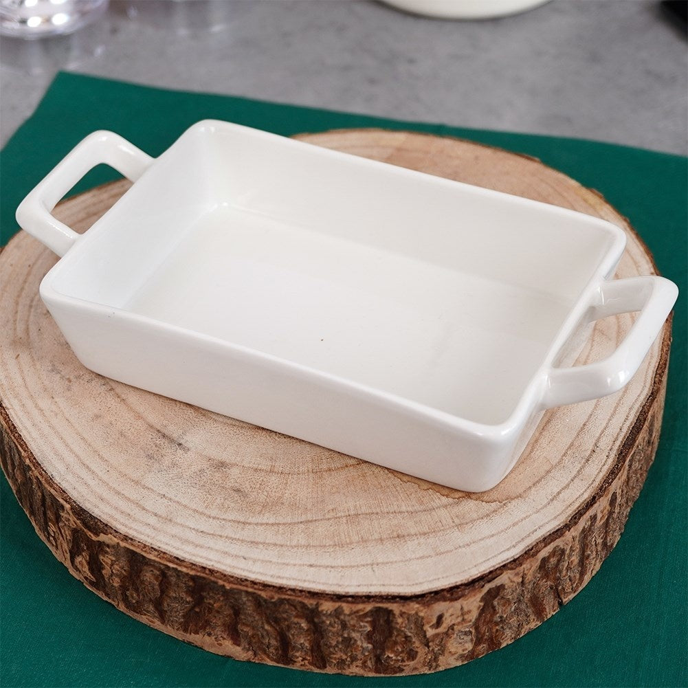 Ovenproof porcelain dish for lasagna, gratins and desserts